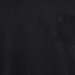 Louis Vuitton Black Cotton Damier Pocket Crew Neck T-Shirt 5XL