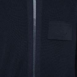 Louis Vuitton Dark Blue Wool Knit Zip Up Sweater XXL