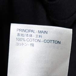 Louis Vuitton Black Brick Logo Printed Cotton Knit Crewneck T-Shirt L
