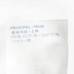 Pre Owned Louis Vuitton White Merci Logo Printed Cotton Knit Oversized T-Shirt S