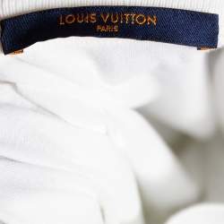 Pre Owned Louis Vuitton White Merci Logo Printed Cotton Knit Oversized T-Shirt S