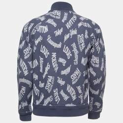 Louis Vuitton Blue Cities Jacquard Knit Half Zip Sweater L Louis Vuitton |  The Luxury Closet