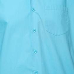 Louis Vuitton Sky Blue Pocket Detail Button Front Shirt M