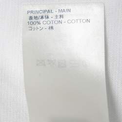 Louis Vuitton White Stretch Cotton Watercolor Knit Crew Neck T Shirt XL