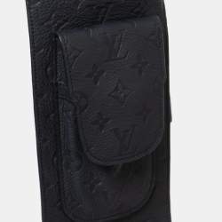 Louis Vuitton Navy Blue Monogram Embossed Leather Vest S