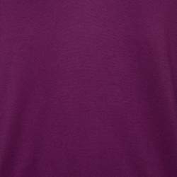 Pre Owned Louis Vuitton Purple Knit V-Neck Jumper L