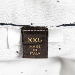 Pre Owned Louis Vuitton Navy Blue Knit Crew Neck Jumper XXL