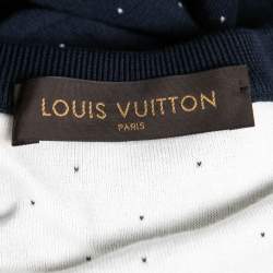 Pre Owned Louis Vuitton Navy Blue Knit Crew Neck Jumper XXL