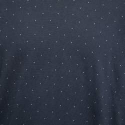 Pre Owned Louis Vuitton Navy Blue Knit Crew Neck Jumper XXL