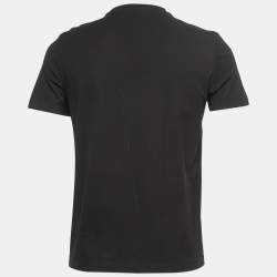 Louis Vuitton Black Printed Cotton Half Sleeve T-Shirt S