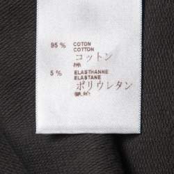 Pre Owned Louis Vuitton Grey Printed Cotton Crew Neck Half Sleeve T-Shirt S
