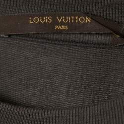 Pre Owned Louis Vuitton Grey Printed Cotton Crew Neck Half Sleeve T-Shirt S
