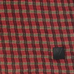 Louis Vuitton Red Patterned Cotton Knit Crew Neck Half Sleeve T-Shirt S