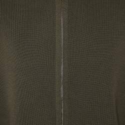 Louis Vuitton Green Wool Knit Zip Front Jacket L