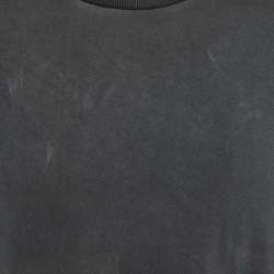 Louis Vuitton Grey Cotton Crew Neck Half Sleeve T-Shirt S