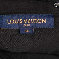 مملوكة مسبقًا Louis Vuitton Black Denim Straight Fit Jeans L Waist 34"