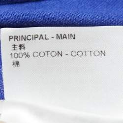 Pre Owned Louis Vuitton Blue Monogram Print Cotton Crew Neck Half Sleeve T-Shirt XL