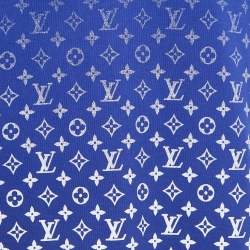Pre Owned Louis Vuitton Blue Monogram Print Cotton Crew Neck Half Sleeve T-Shirt XL