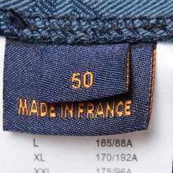 Louis Vuitton Blue Monogram Denim Button Front Jacket L