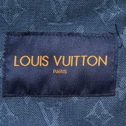 Louis Vuitton Blue Monogram Denim Button Front Jacket L