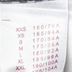 مملوكة مسبقًا Louis Vuitton Navy Blue Checked Cotton Button Front Half Sleeve Shirt M