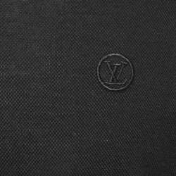 Louis Vuitton Black Cotton Logo Embroidered Polo T-Shirt XL