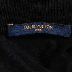 Louis Vuitton Black Cotton Logo Embroidered Polo T-Shirt XL