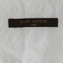 Pre Owned Louis Vuitton White logo Monogram Cotton Button Front Shirt M