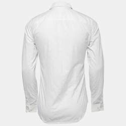 Pre Owned Louis Vuitton White logo Monogram Cotton Button Front Shirt M