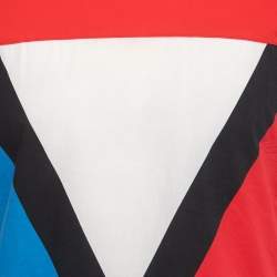 Pre Owned Louis Vuitton Red Logo Print Cotton Crew Neck Half Sleeve T-Shirt S