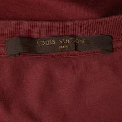Louis Vuitton Brown Logo Print Cotton Crew Neck Half Sleeve T-Shirt S