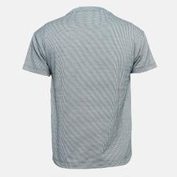 Louis Vuitton Black Patterned Cotton Crew Neck Half Sleeve T-Shirt XS