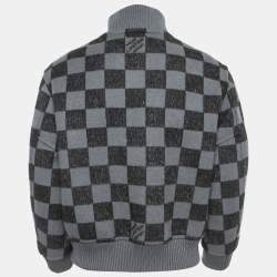 Louis Vuitton Grey/Black Damier Wool Reversible Bomber Jacket XS