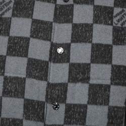 Louis Vuitton Grey/Black Damier Wool Reversible Bomber Jacket XS