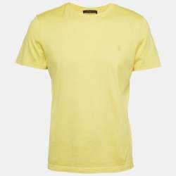 Louis Vuitton Yellow Cotton Crewneck T-Shirt S