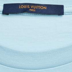 Louis Vuitton Light Blue Monogram Gradient Printed Cotton T-Shirt M