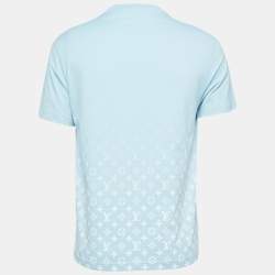 Louis Vuitton Light Blue Monogram Gradient Printed Cotton T-Shirt M
