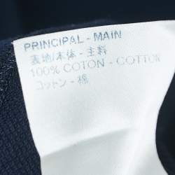 Louis Vuitton Navy Blue Cotton Pique Polo T-Shirt M