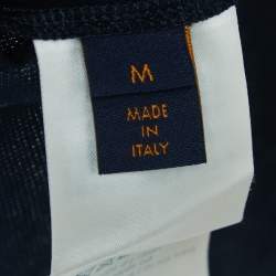 Louis Vuitton Navy Blue Cotton Pique Polo T-Shirt M