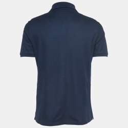 Louis Vuitton Navy Blue Cotton Pique Polo T-Shirt M