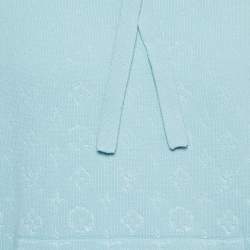 Pre Owned Louis Vuitton Blue Gradient Monogram Knit Hoodie M