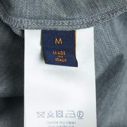 Louis Vuitton Grey Cotton Pique Polo T-Shirt M