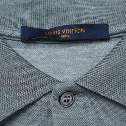 Louis Vuitton Grey Cotton Pique Polo T-Shirt M