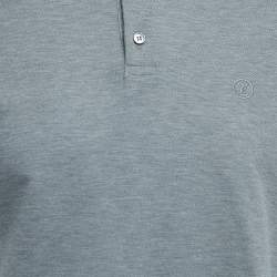 Louis Vuitton Grey Cotton Pique Polo T-Shirt M