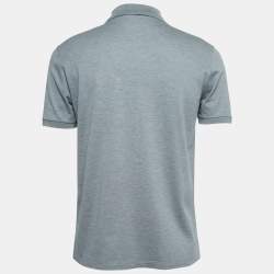 Louis Vuitton Grey Cotton Pique Polo T-Shirt M