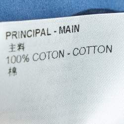 Pre Owned Louis Vuitton Blue/Multicolor Printed Cotton Button Down Shirt M