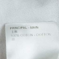 Louis Vuitton White Cotton Knit Printed Crewneck T-Shirt M