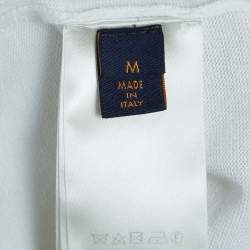 Louis Vuitton White Cotton Knit Printed Crewneck T-Shirt M