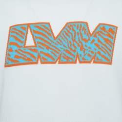 Louis Vuitton White Cotton Knit Printed Crewneck T-Shirt M
