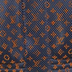Louis Vuitton Navy Blue Gradient Monogram Mesh Jacket S